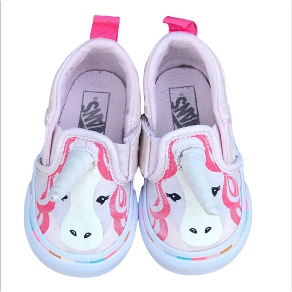 Vans Slip On Unicorn Infant Toddler Skateboarding Shoes Size 4